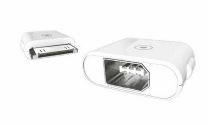 Firewire 400 to Apple 30 pin Adapter Pocketdock Sendstation Connector T8579LL/A
