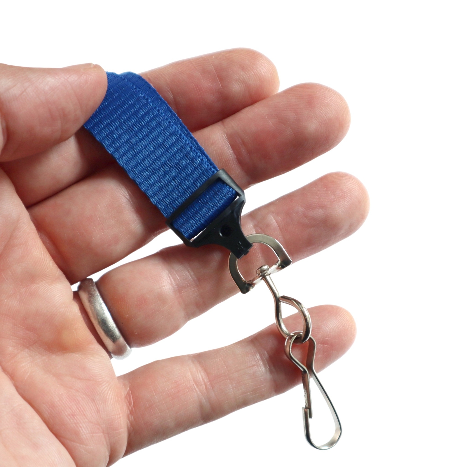 Wide Lanyard with Breakaway Clasp & Swivel J Hook - Flat Ribbed by Specialist ID