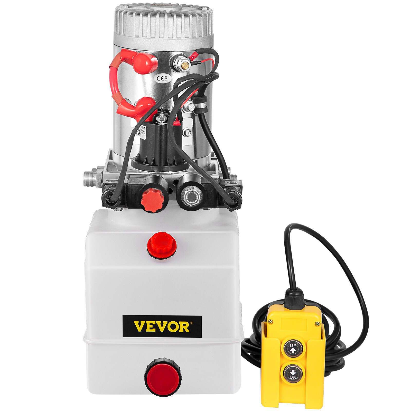 VEVOR 3 Quart 12V KTI Double Acting Hydraulic Pump with Manual Override