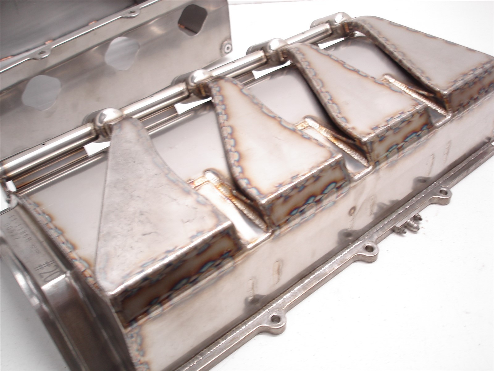 NASCAR ECR ENGINES SEGMENTED BILLET DIVIDER GM R07 R07.2 DRY SUMP OIL PAN /SHELL