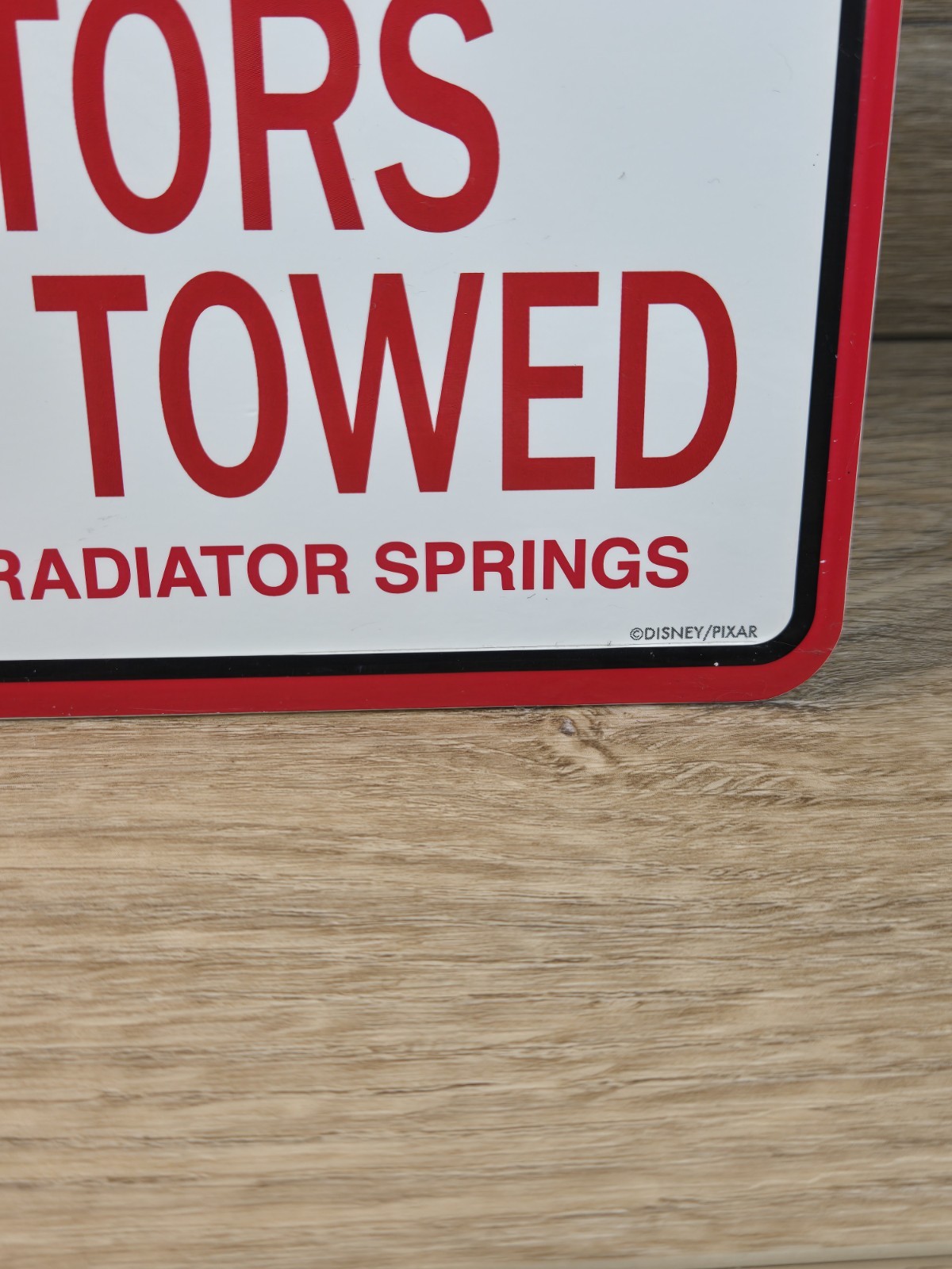 Disney Pixar Movie Cars No Parking Metal Sign 8” By 11” Radiator Springs