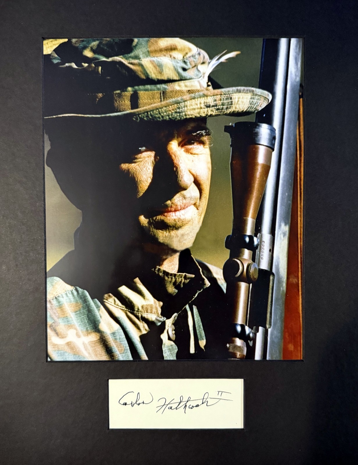 Carlos Hathcock Vietnam Sniper JSA COA "The White Feather" USMC 93 kills SIGNED