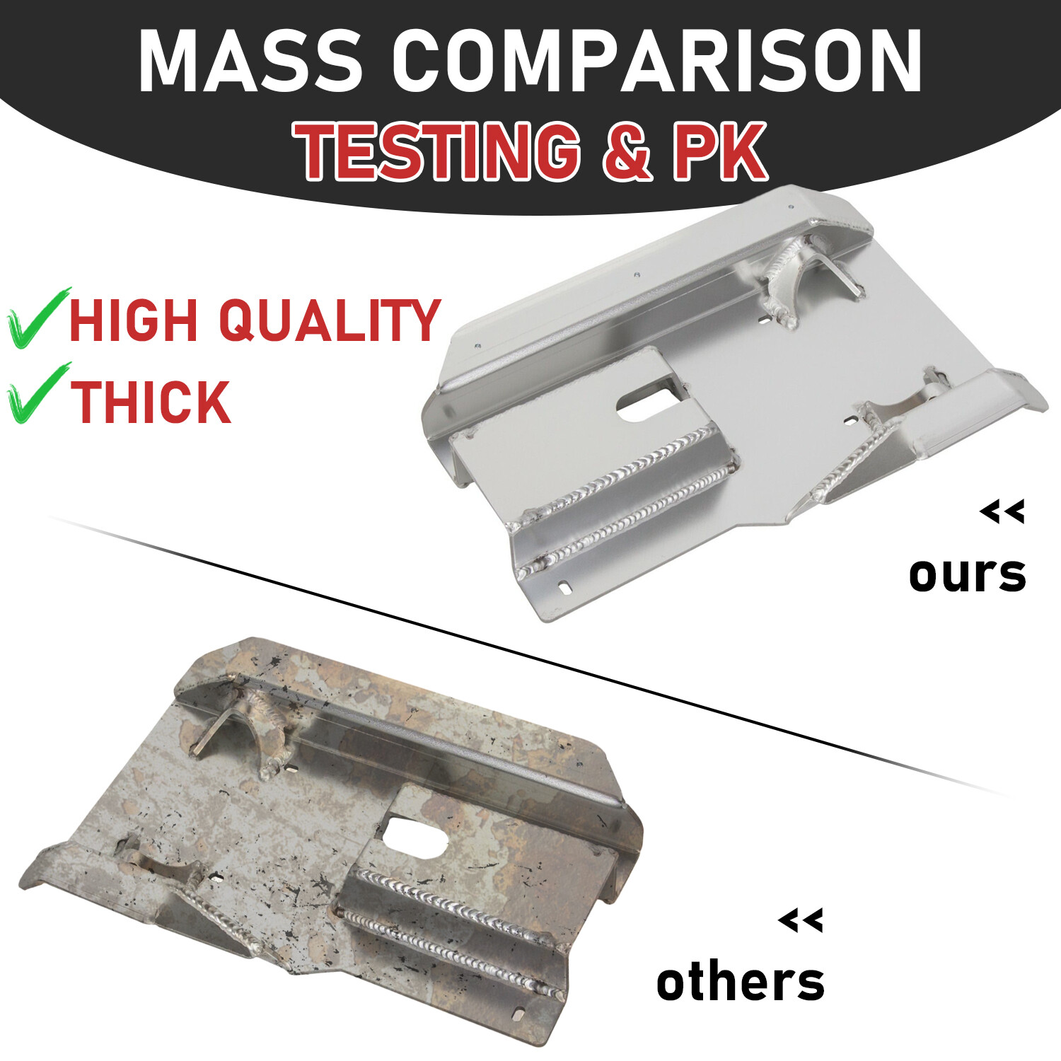 For Yamaha Raptor 700 700R Full Chassis Glide Swing Arm Skid Plate Guard Combo