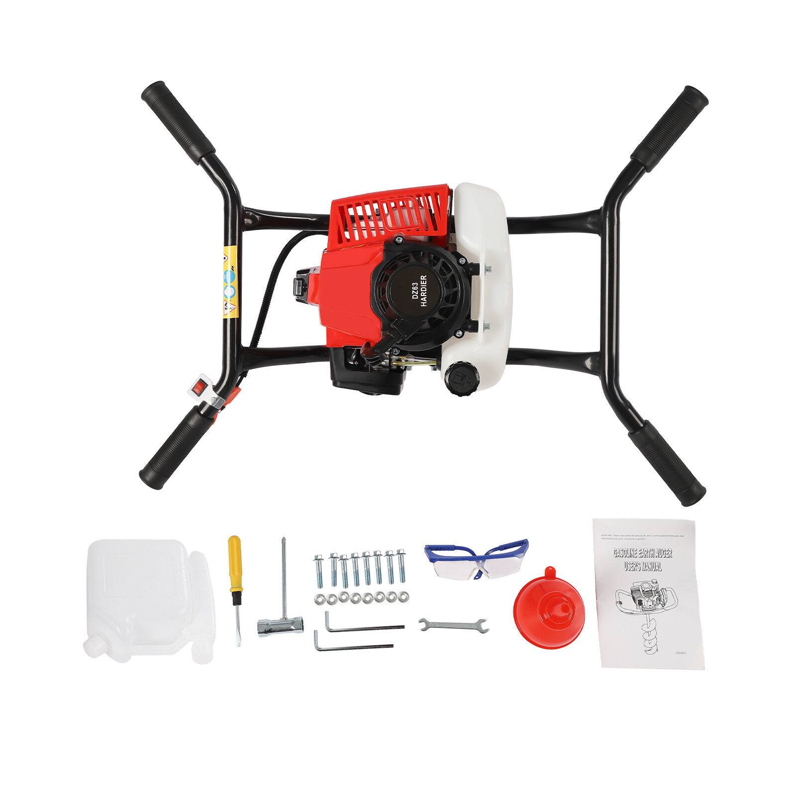 2-Man Petrol Earth Auger Ground Drill Fence Post Digger, New