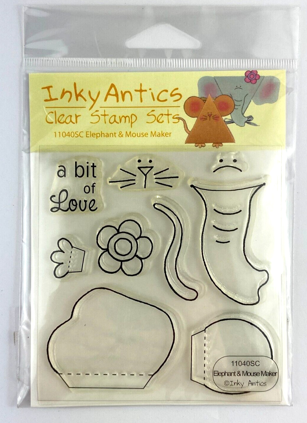 Inky Antics Stamp Set - ELEPHANT & MOUSE MAKER - 11040SC - Clear