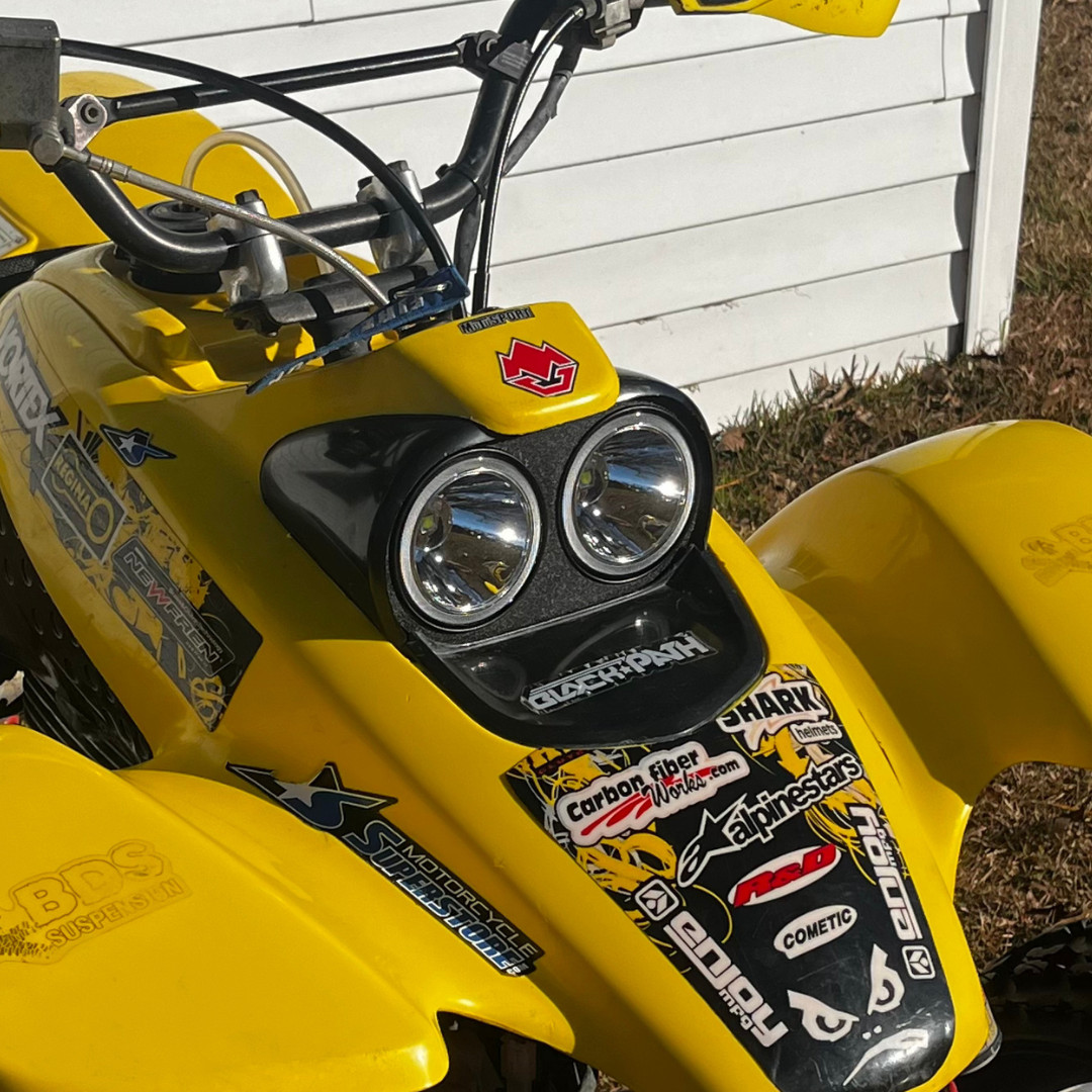 Honda 400ex Headlight Assembly: Aftermarket LED Pod light Headlight Assembly