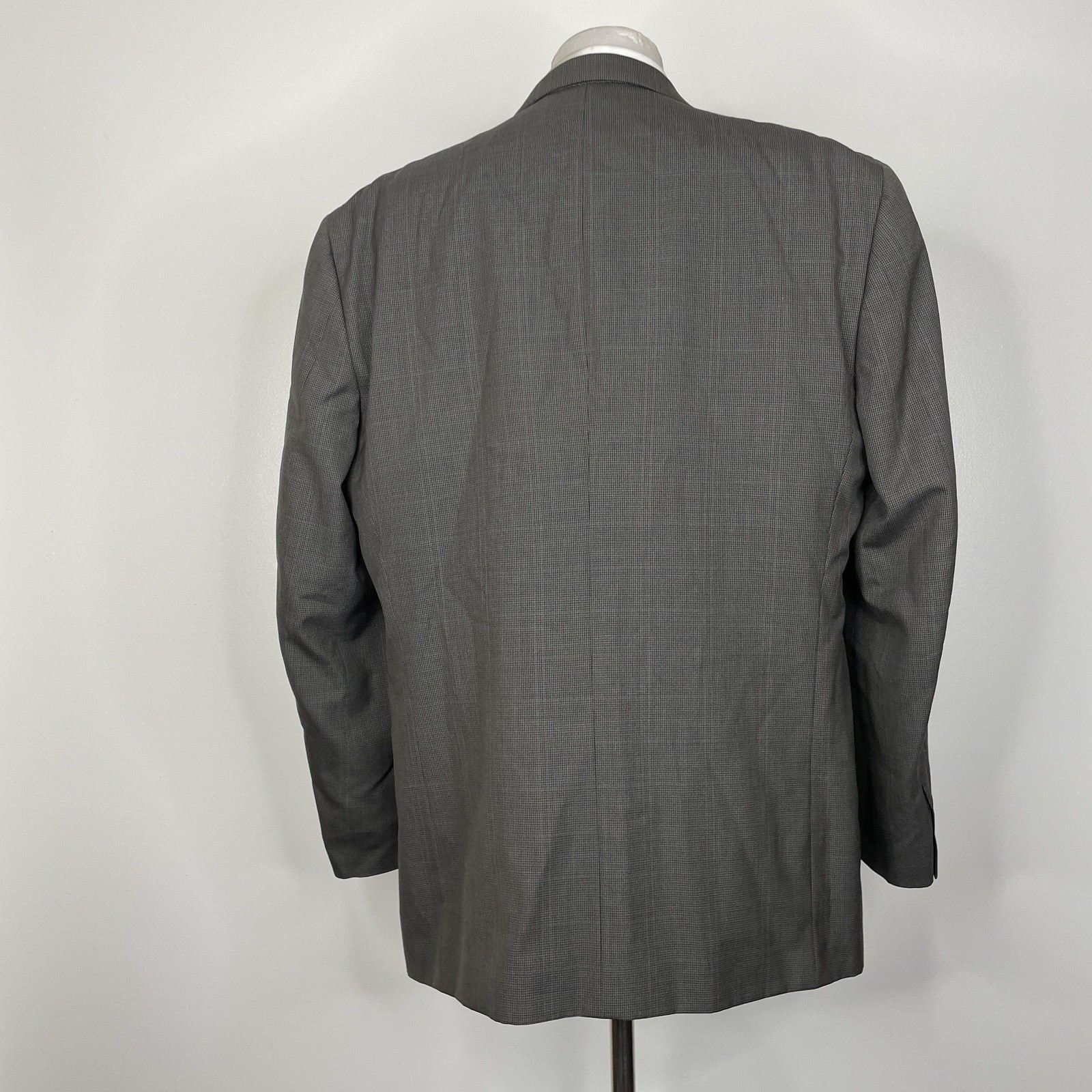 Clubfellow Sport Coat Mens 46L Green Multicolor Check Wool Two Buttons