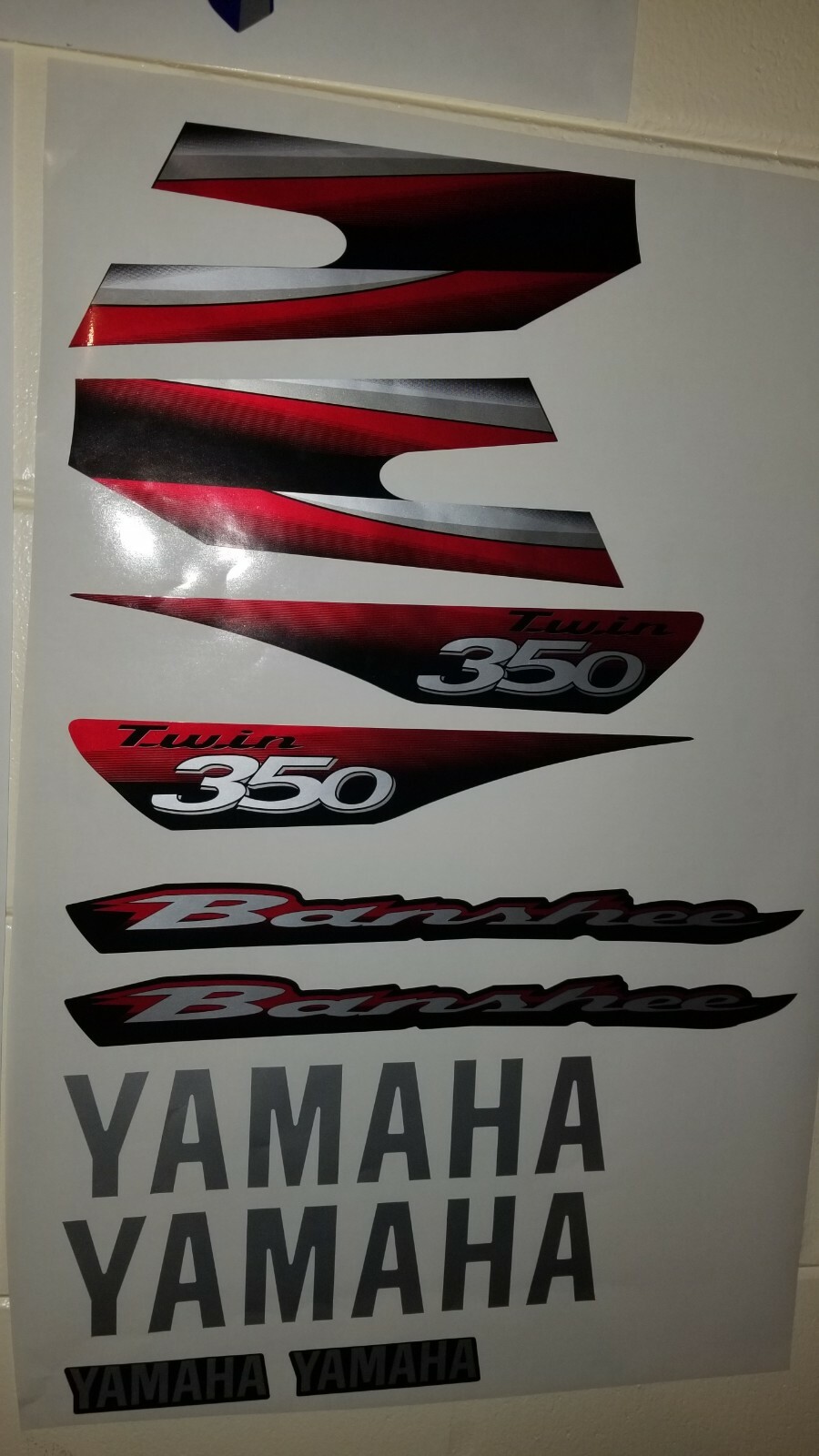 yamaha banshee full graphics decals kit 2003 ... THICK AND HIGH GLOSS