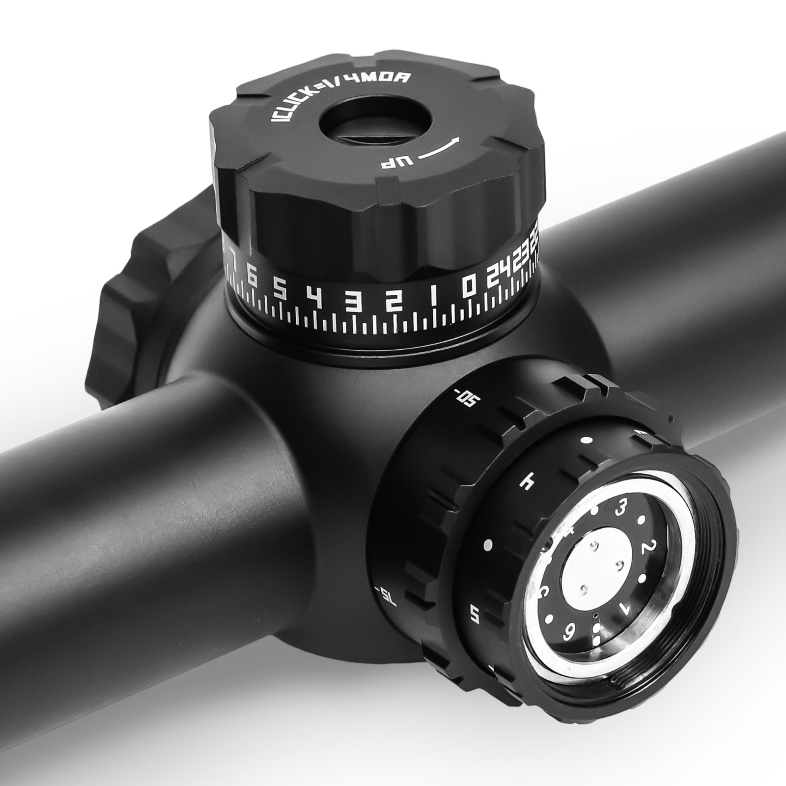 KiTOP Optics 6-24x50mm Crosshair Rifle Scope w/ FFP Illuminated MOA Reticle