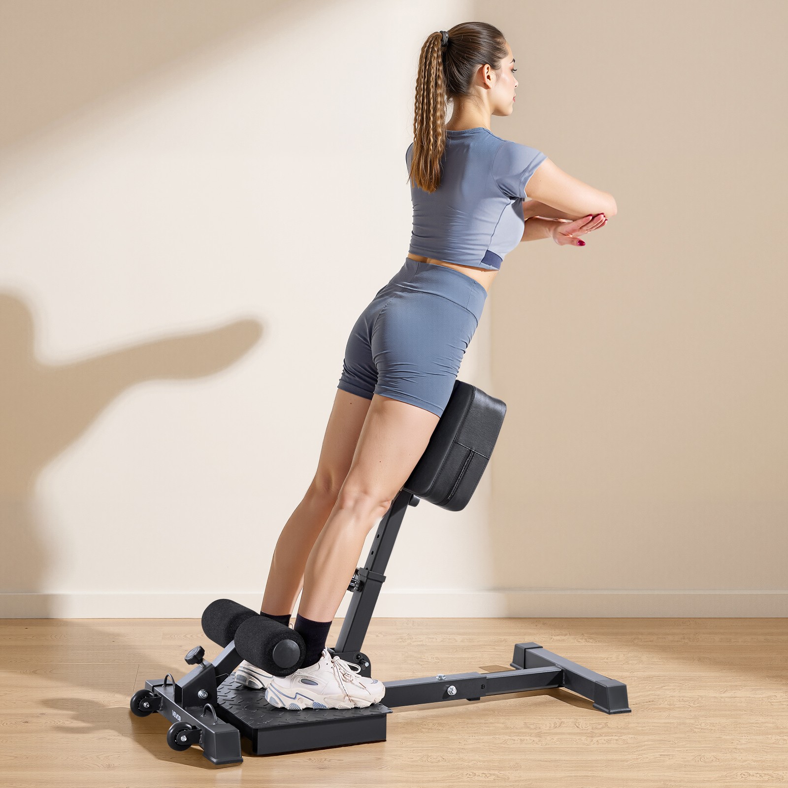 VEVOR Sissy Squat Machine Easy Setup & Foldable Glutes Workout Exercise Machine