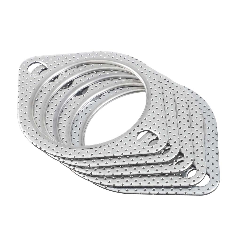 Set of 5 Exhaust Gasket 3inch 2 Bolt High Temp Exhaust Flange Gasket Heavy Duty