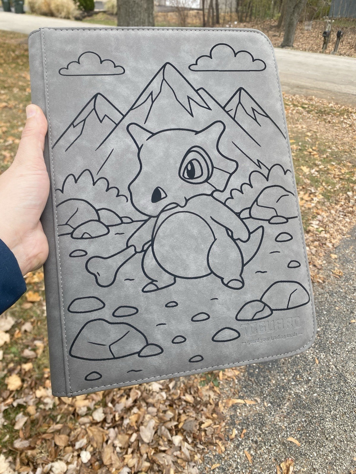Pokémon Laser Engraved Binder/ Cubone/Made To Order! Engraved/Shipped In USA