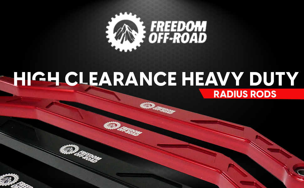 Freedom Off-Road 14-16 RZR High Clearance Heavy Duty Radius Rod Set (4) - Red