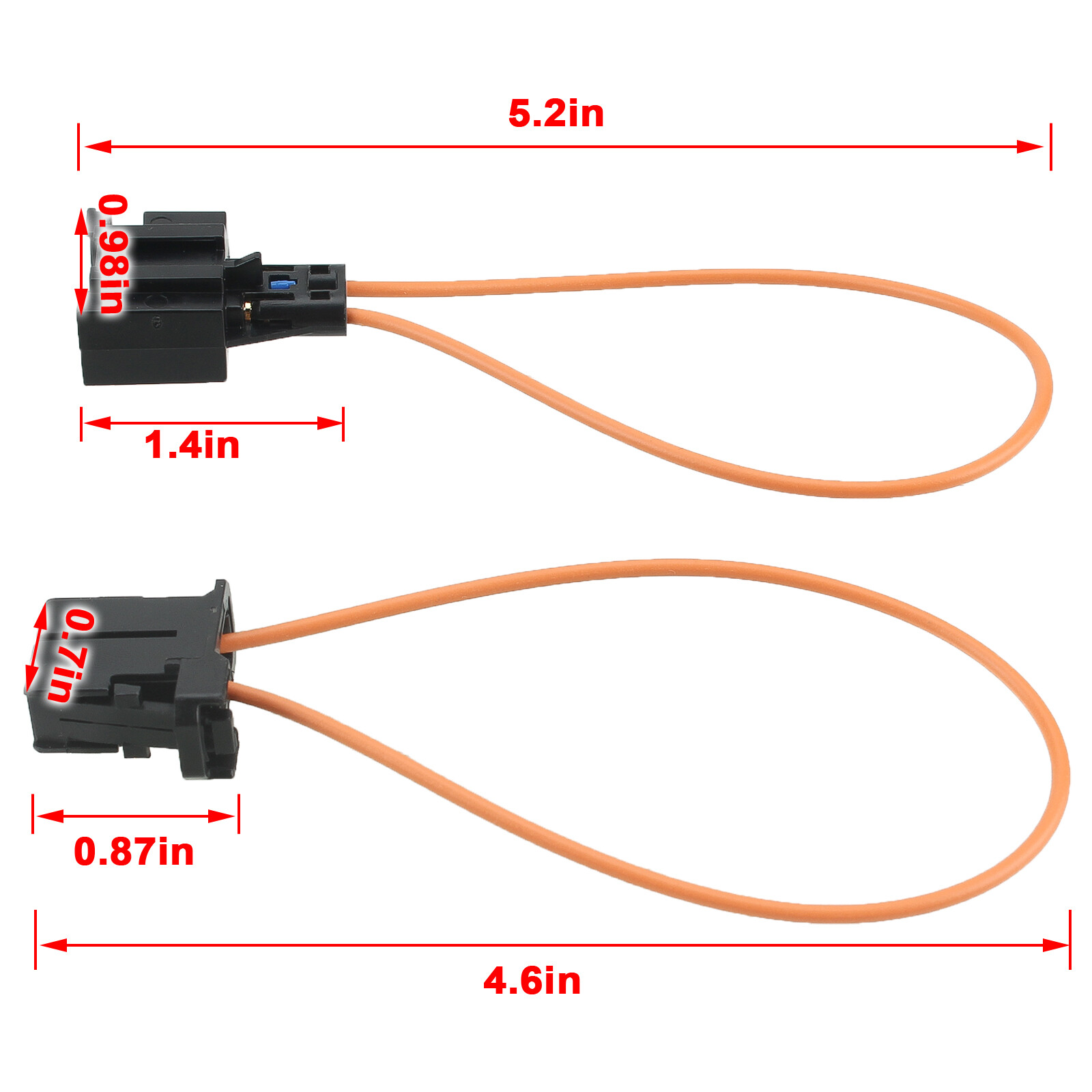 Most Fiber Optic Loop Bypass Male & Female Kit Adapter For Mercedes Benz Porsche