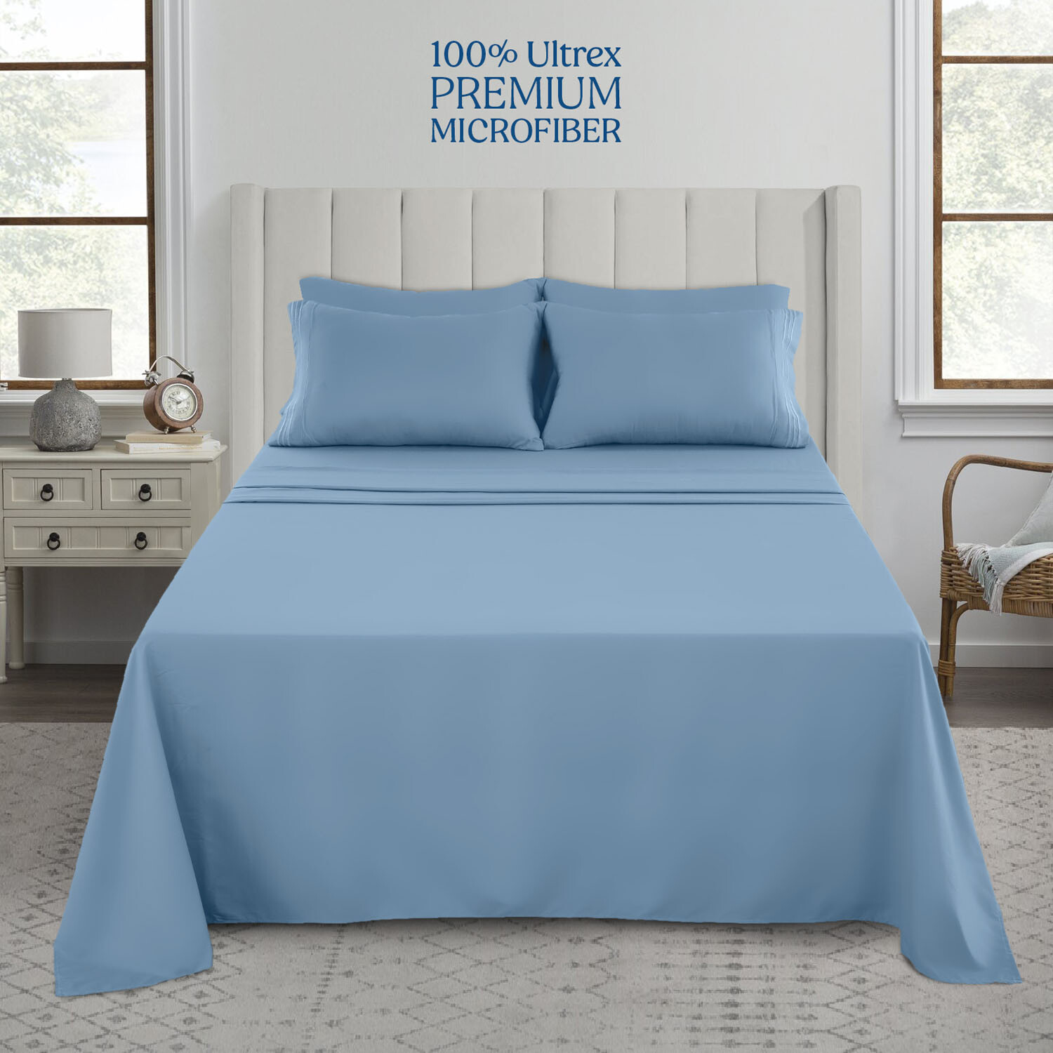 1800 Series 6 Piece Bedsheet Set Extra Soft Deep Pocket Hotel Luxury Bed Sheets