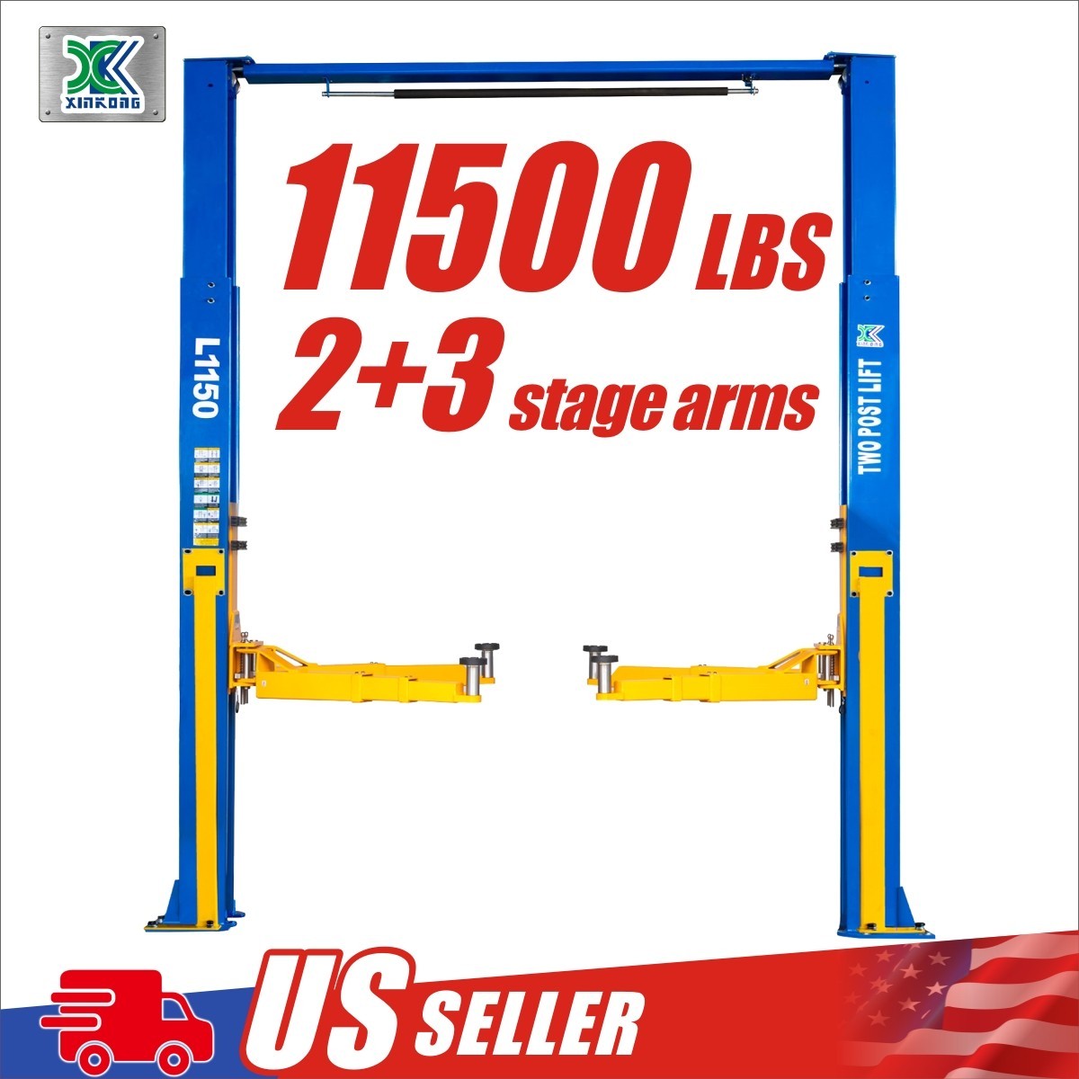 XK L1150 2 Post Lift 11500lbs 3 Stage Front Arm Auto Car Truck Hoist Lift 220v