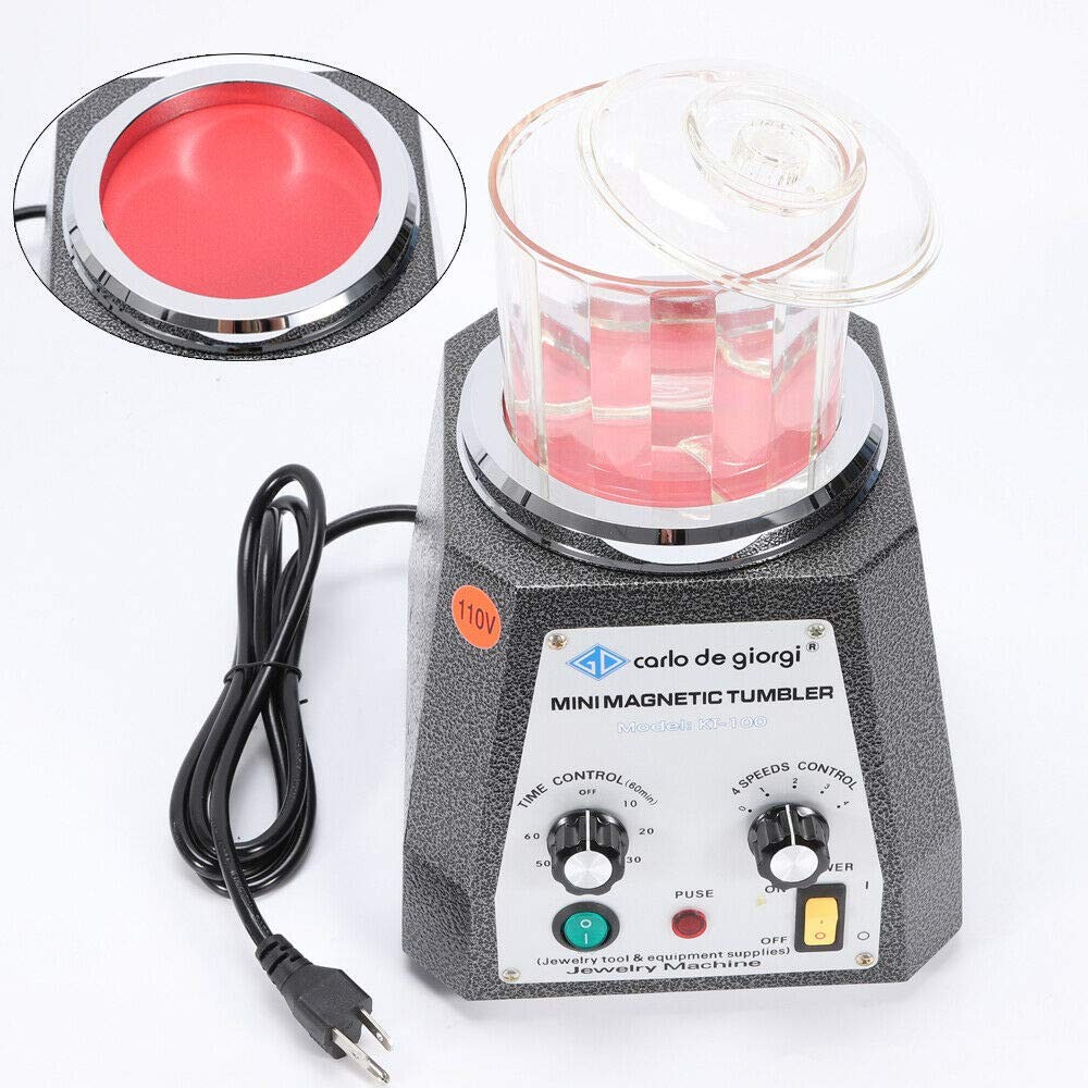 Jewelry Polisher Tumbler 3.93 Inch Mini Magnetic Grinding