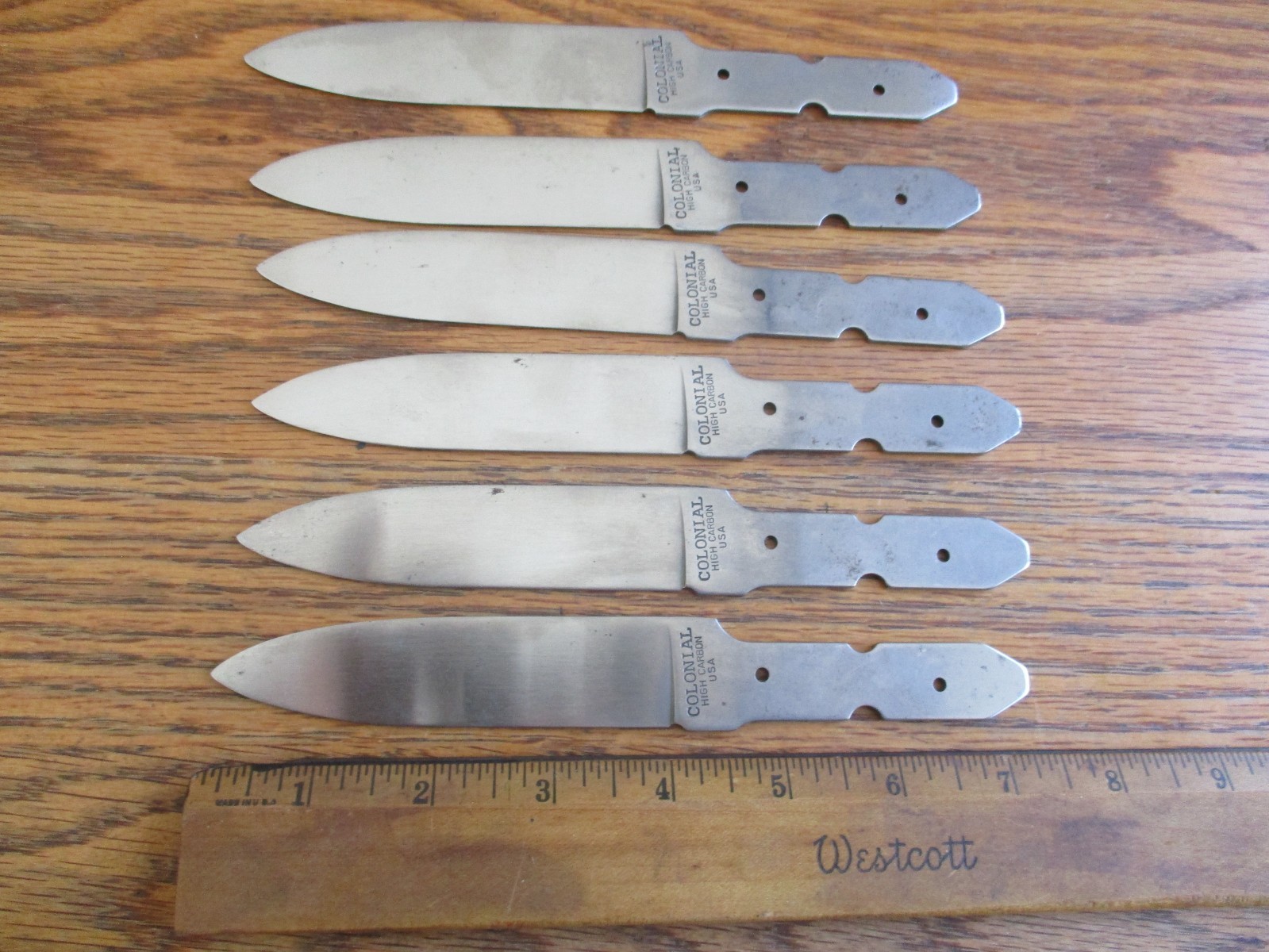 6 High Carbon Steel Knife Blade Blank Blank's NOS Colonial Knife USA