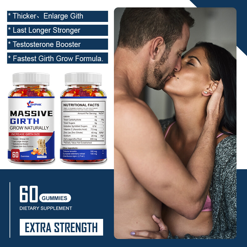 Male Enhancement Gummies Booster & Thicker Last Longer Stronger Bigger 60 Gummy