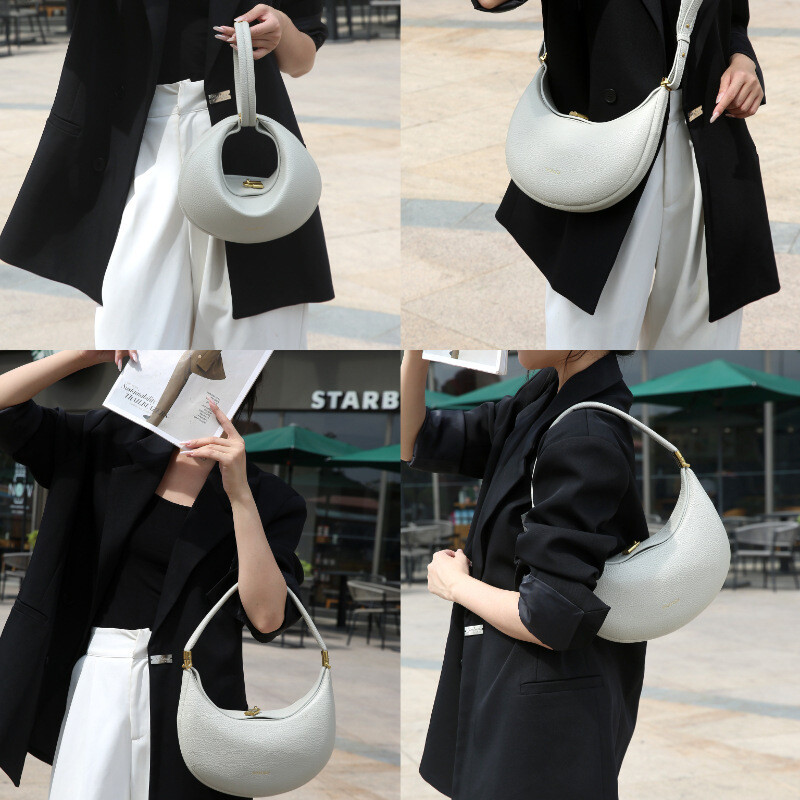 Songmont Moon Bend Bag, Leather New Crescent Bag, Shoulder Bag, Underarm Bag