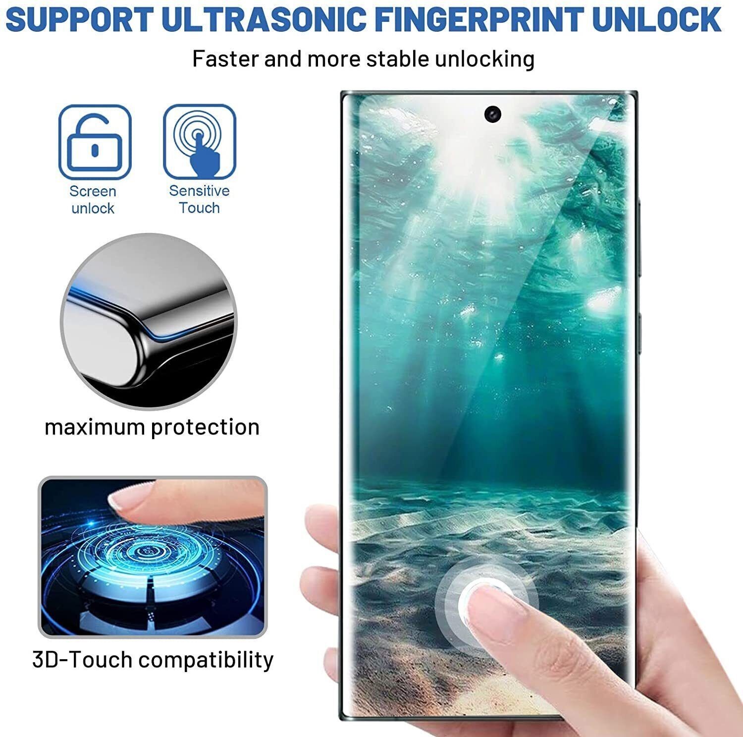 4X For Samsung Galaxy S25 S24 S23 S22 S21 S20+ Screen Protector Tempered Glass
