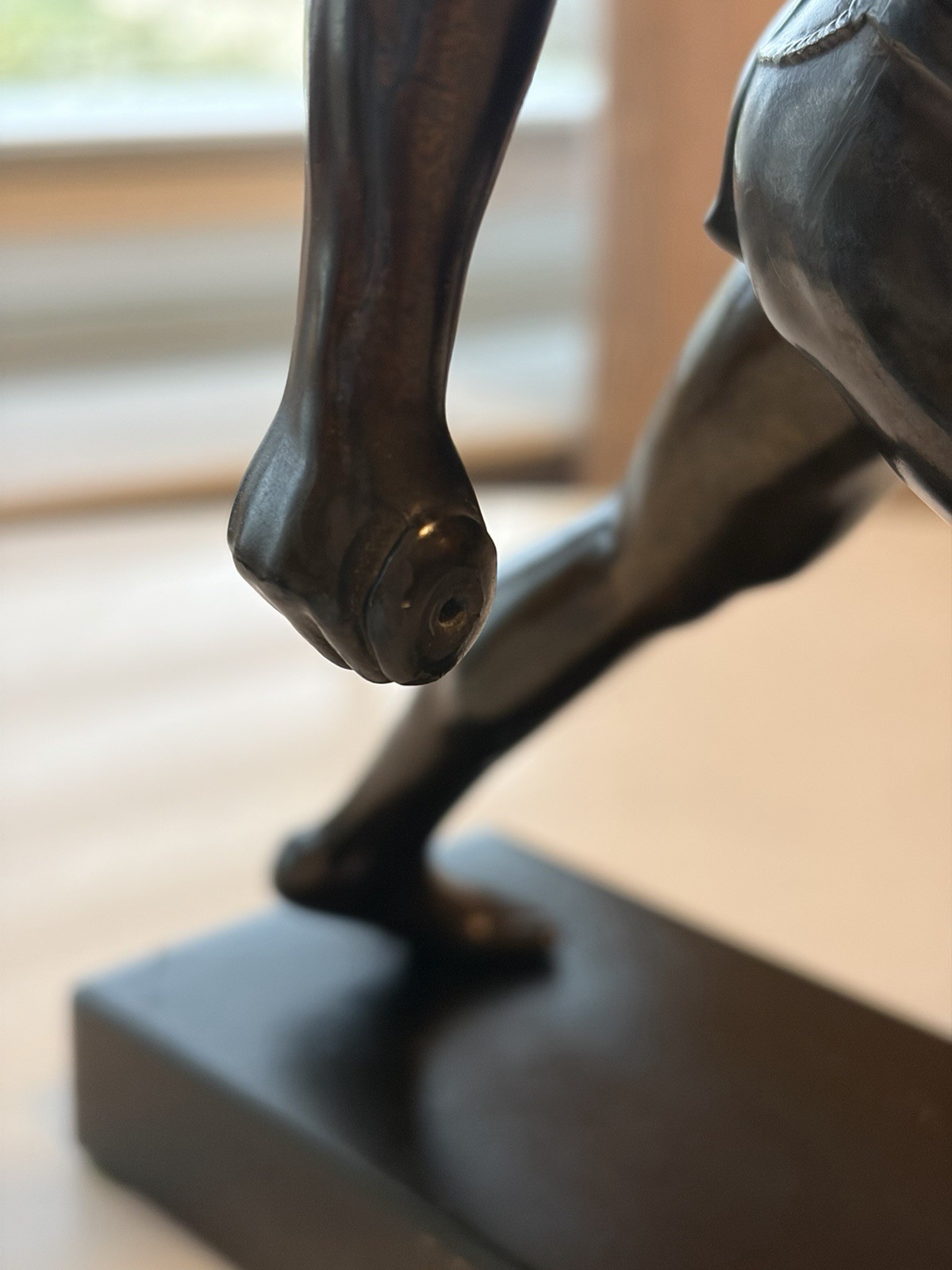 Antique Art Deco Male Athlete Statue | Bronze-Finish Spelter | c. 1930s