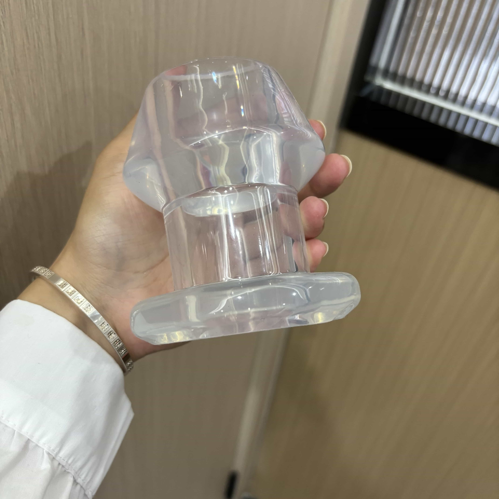 Anal Sex Spreader Clear Hollow Silicone Butt Plug Comfort Deep Access Tunnel Sex