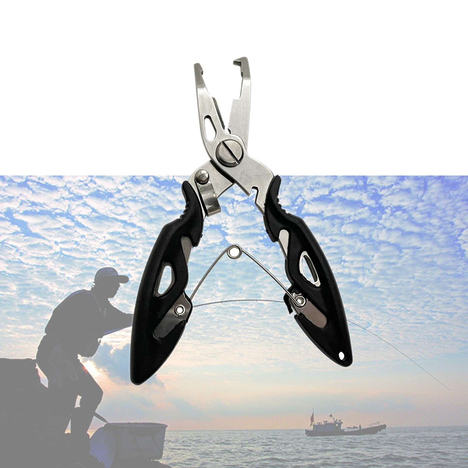 5” Lure Pliers Fishing Pliers Aluminum Split Ring-Hook Remover-Line Cutter