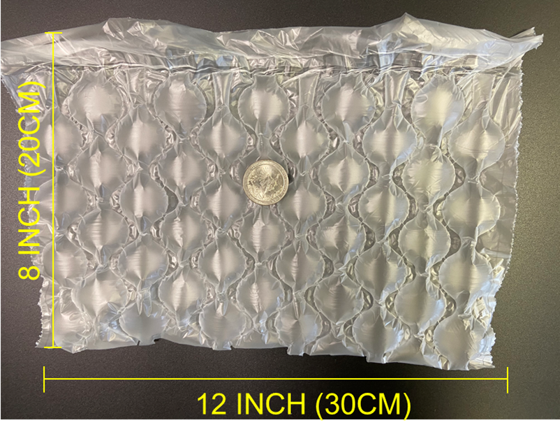 984ft x 8" x 12" Air Cushion Machine Small Bubble Pillow Packaging Film Roll