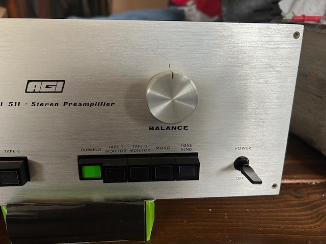 Vintage AGI 511 Preamplifier. READ.