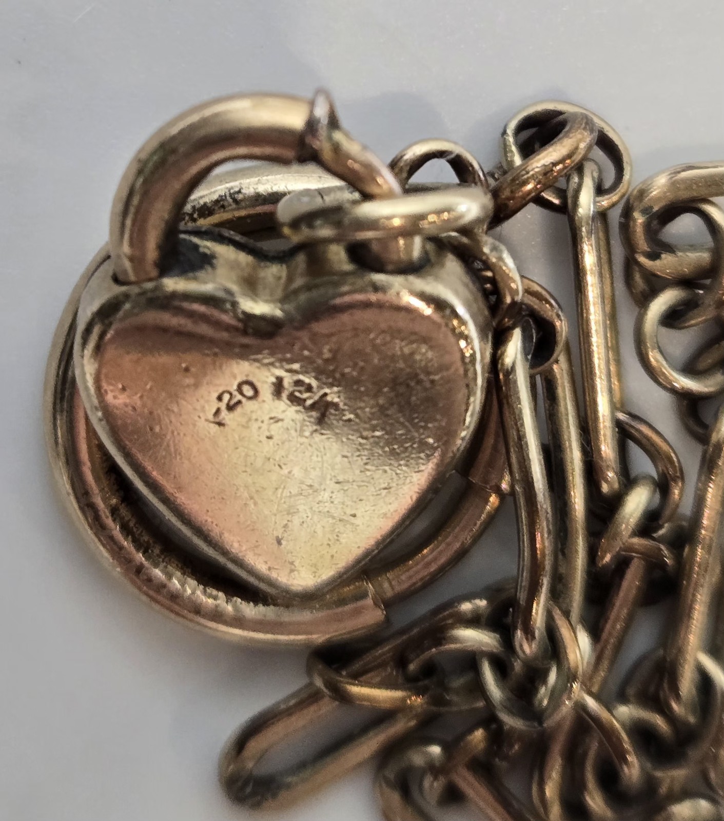 Antique 12 Kt Gold Filled Link Albert Watch Chain Art Deco