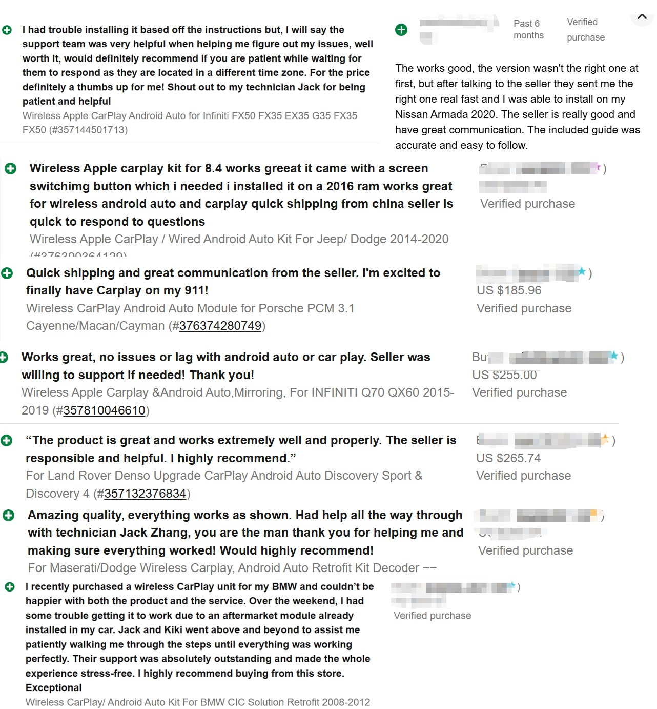 Wireless Apple Carplay, Android Auto, Mirroring, For Infiniti Q70 QX60 2015-2019