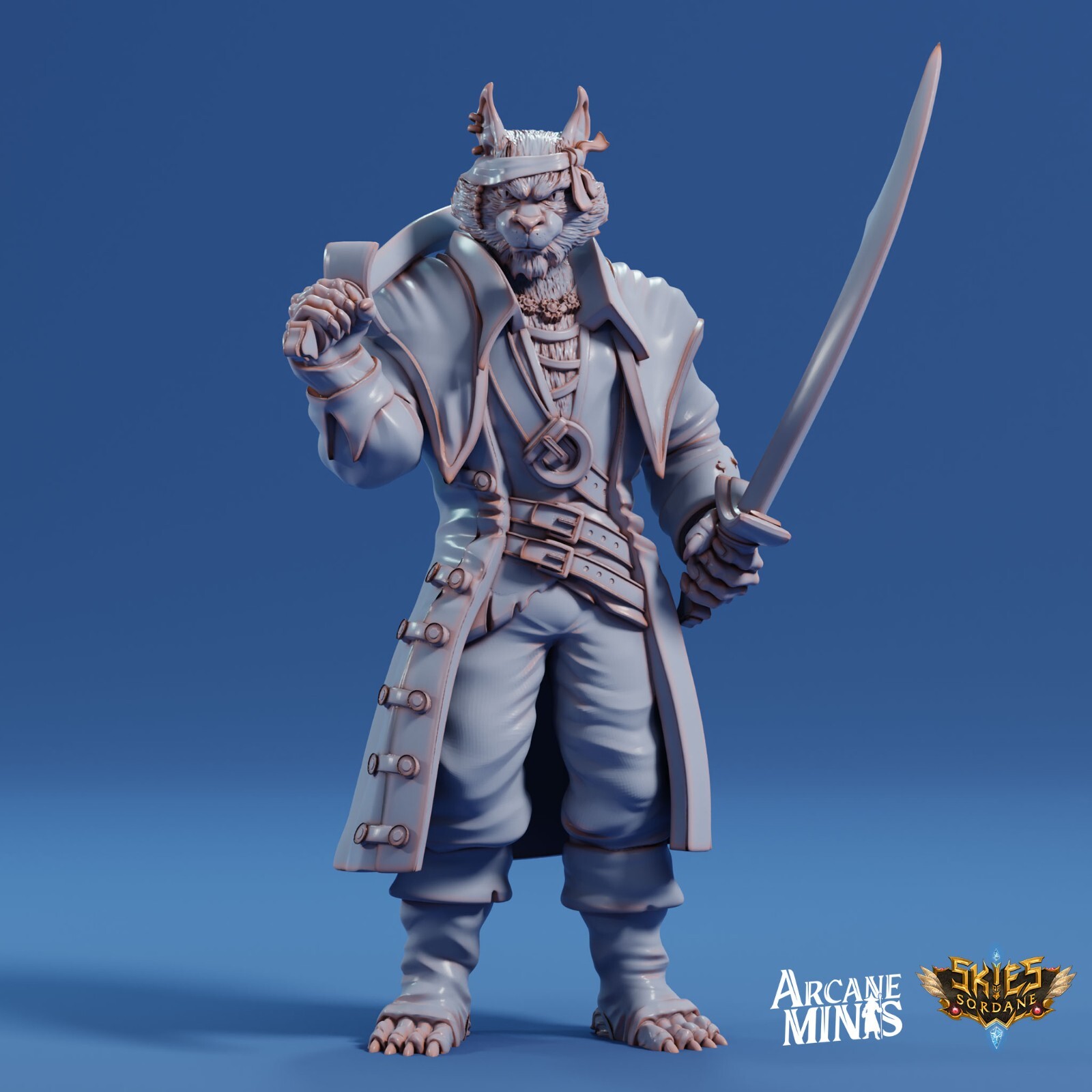Tabaxi Fighter Pose 1 | Arcane Minis | D&D Miniature