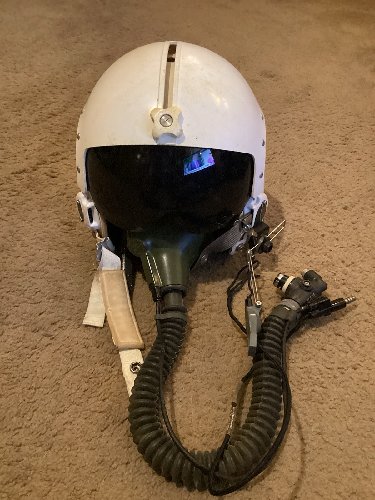 Vintage Gentex Corp Flying Flight Helmet USAF  HGU2AIP VIETNAM SIZE Large