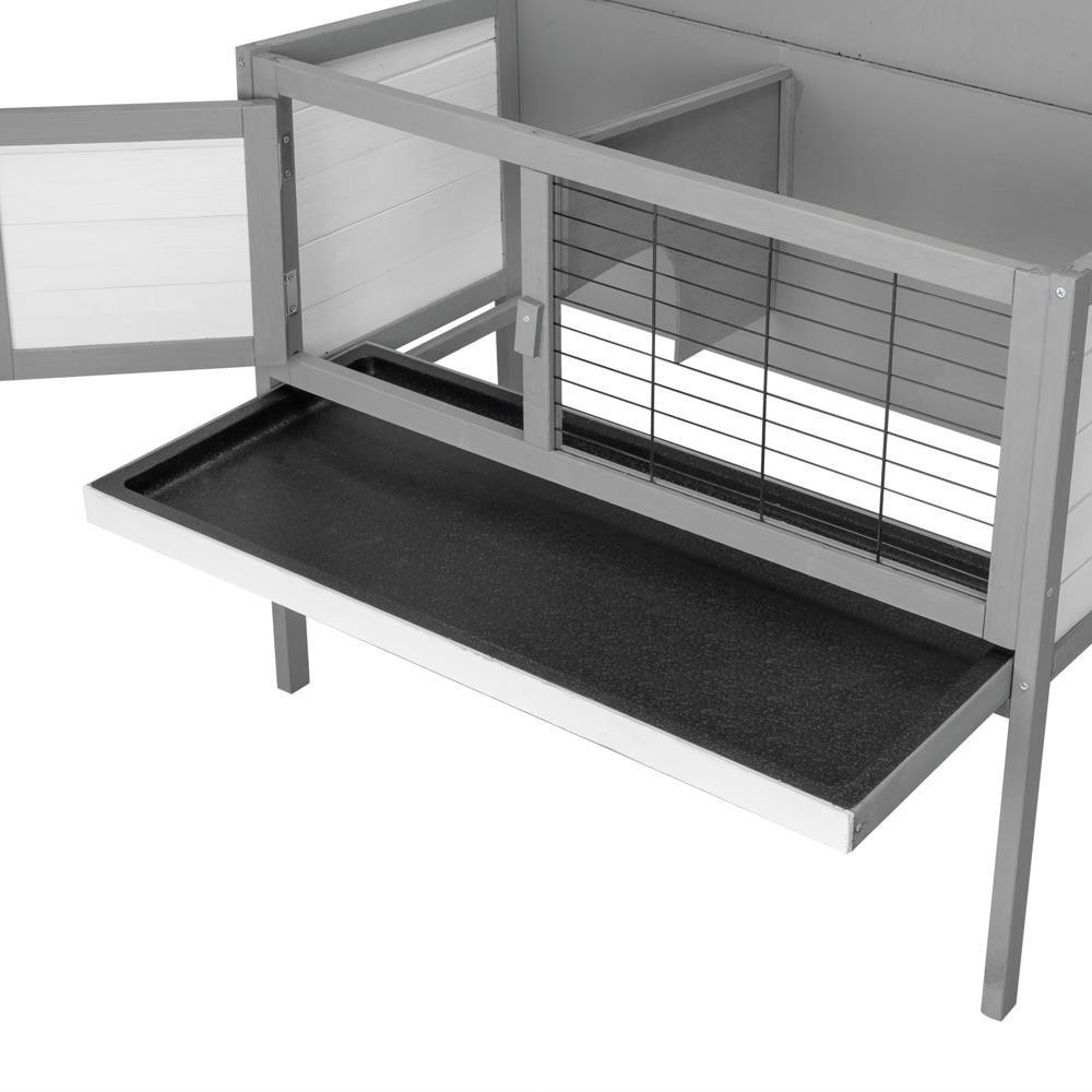 36" Gray Rabbit Bunny Pet Cage Small Animal House Chicken Coop Single Deck