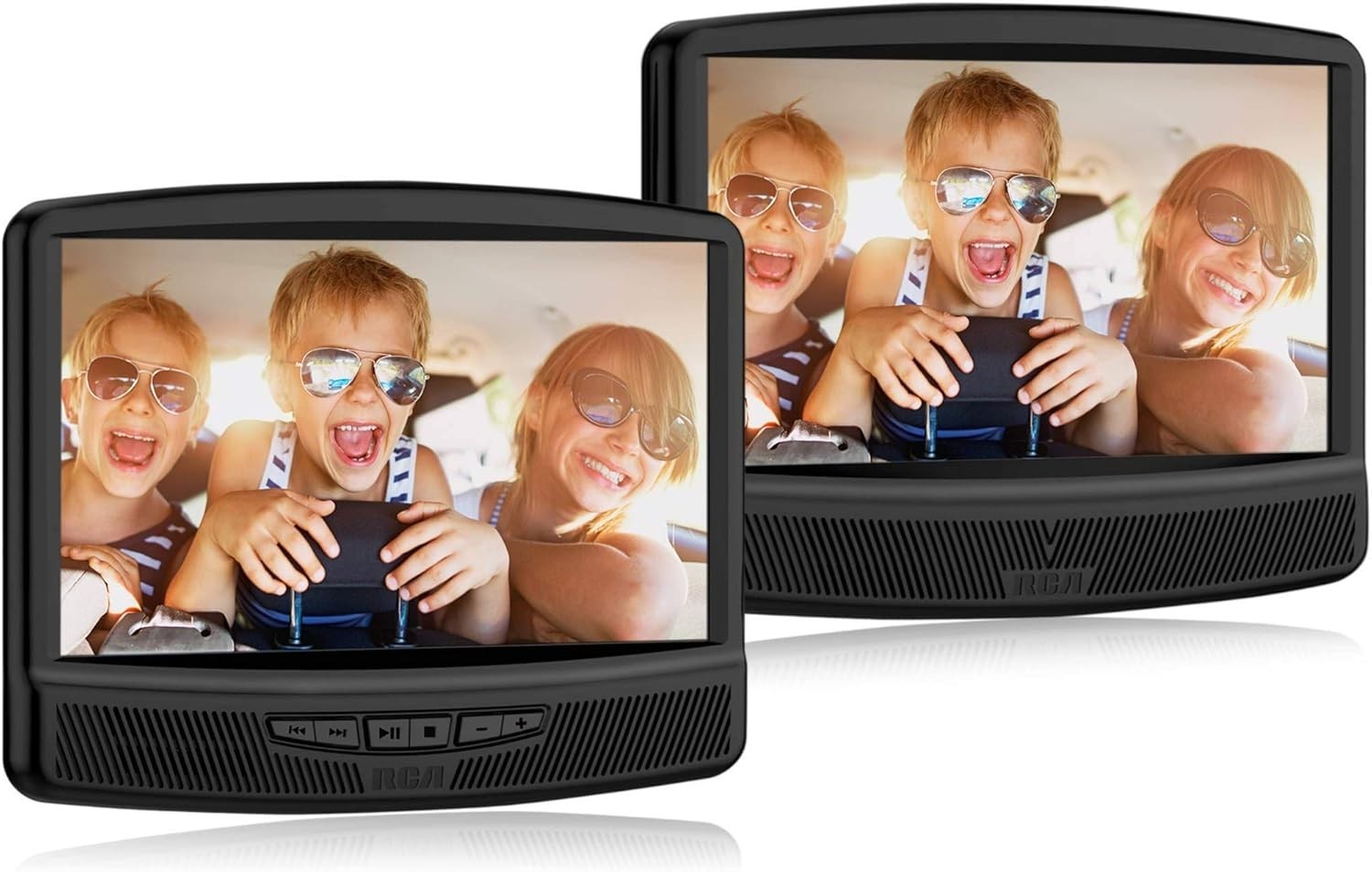 RCA 10 Inch Dual 2 Screens Mobile DVD System Remote Control Headrest Car Adapter