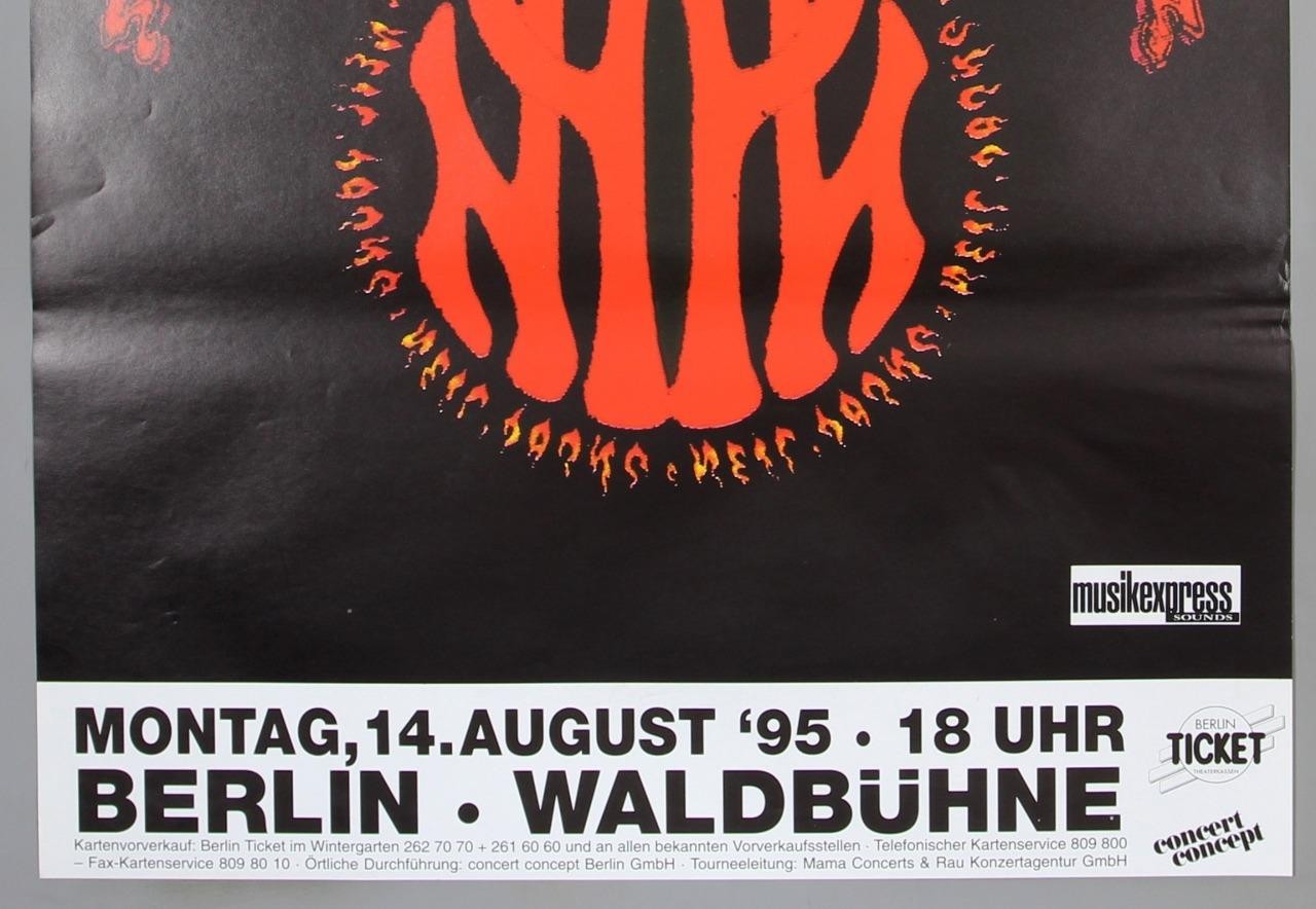 NEIL YOUNG – rare original Berlin 1995 concert poster **MIRROR BALL**