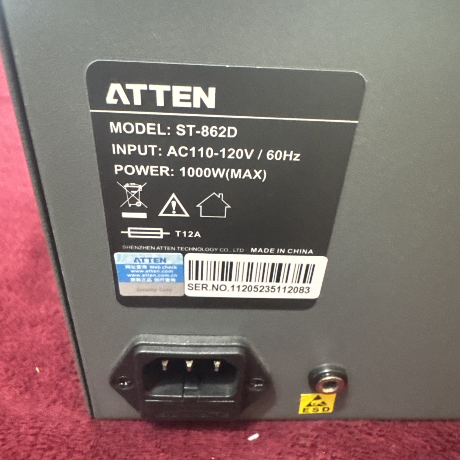 ATTEN St-862D 1000W Hot Air Soldering Digital Display Rework Station IN STOCK US