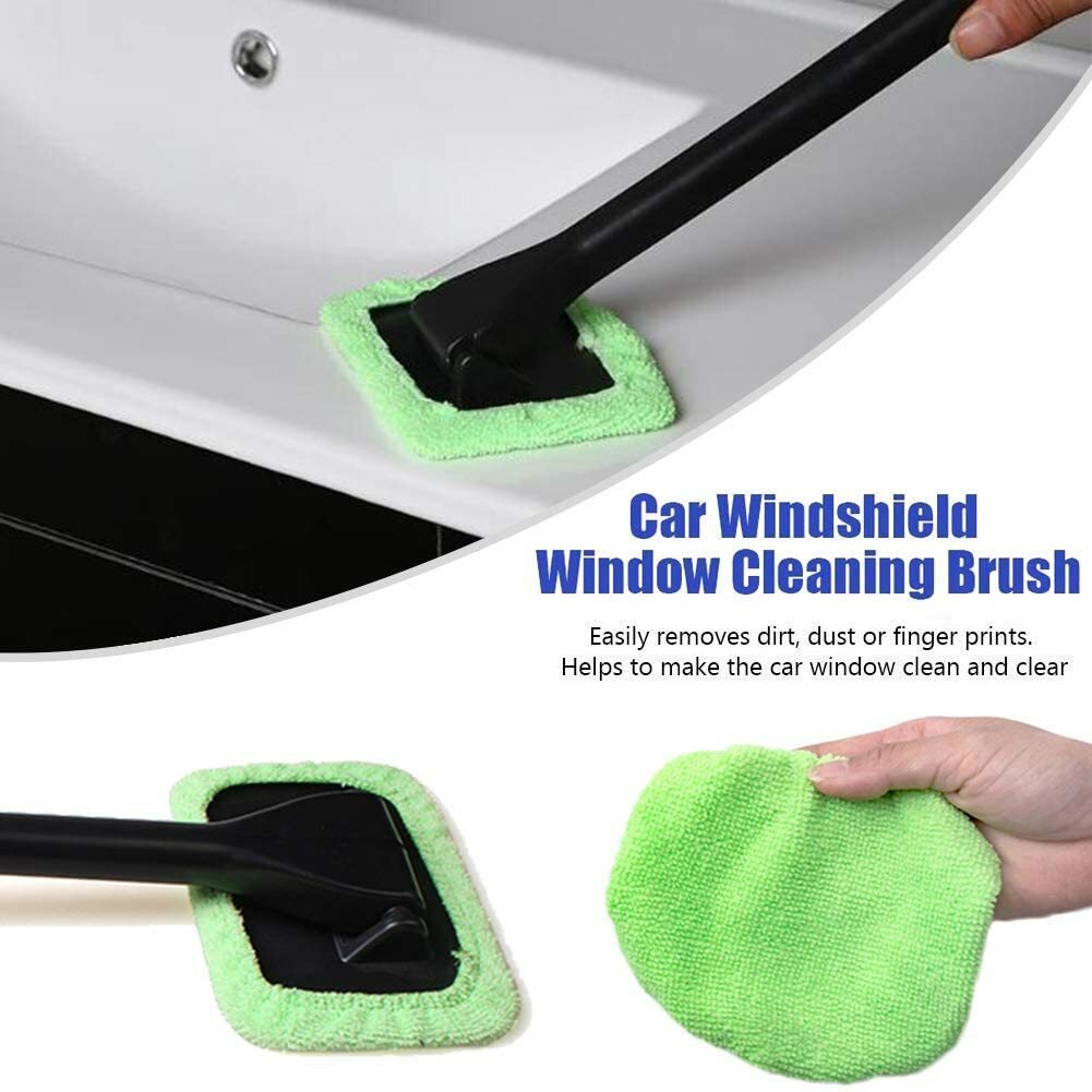 3 Pack Window Windshield Cleaning Tool Microfiber Car Wiper Cleaner Glass Brush
