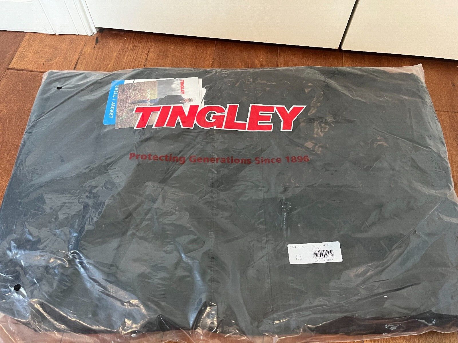 Tingley Icon J24113 Waterproof Breathable Jacket w roll-a-way Hood Size L Mens