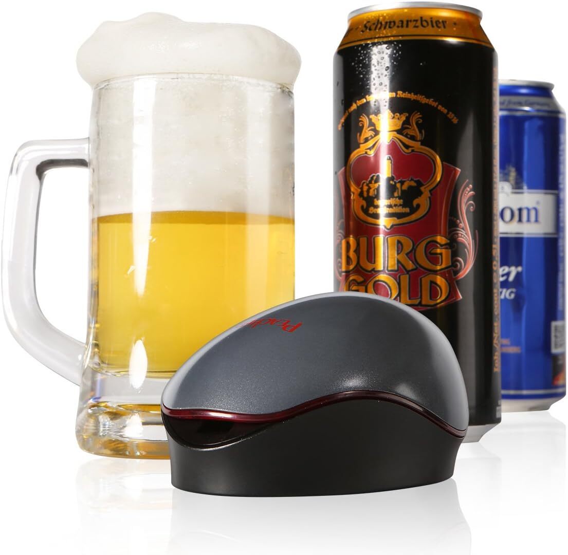 Peacher Beer Foamer, Peacher Portable Quick Automatic Sonic Beer Foamer for Can