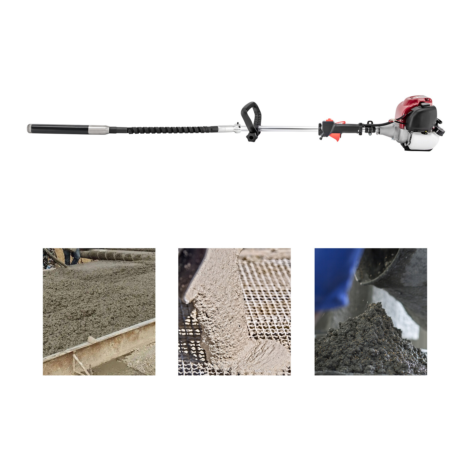 4 Stroke 35.8cc Concrete Vibrator Gas Powered Concrete Vibrating Straight-Rod US
