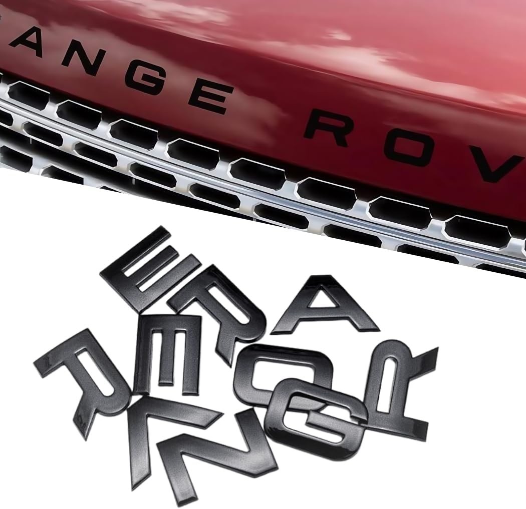 Range Rover Matte Black ABS Emblem Replacement Badge for Front Hood & Trunk