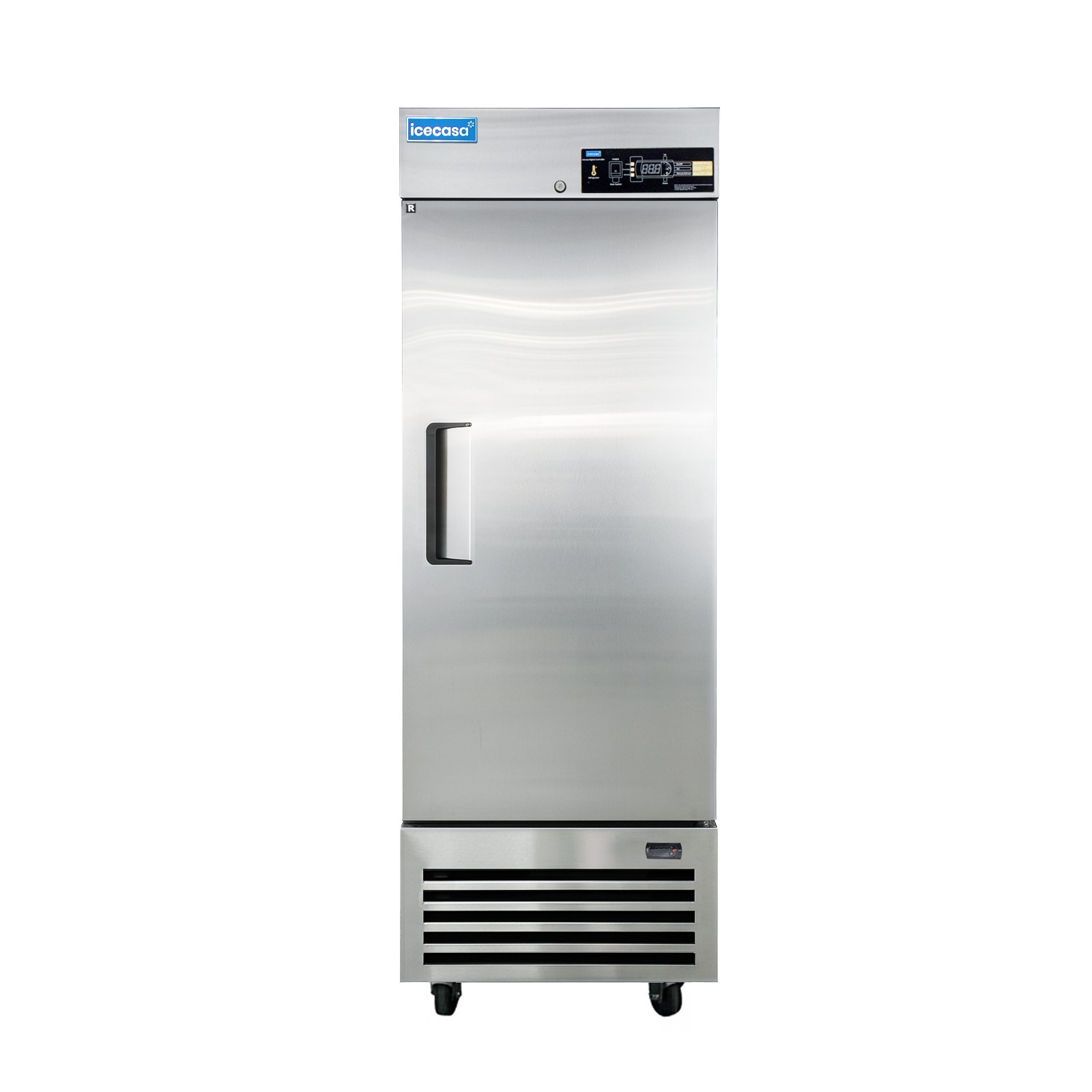 27" Commercial Fridge, ICECASA Single Door Commercial Reach-In Cooler 23 Cu.ft