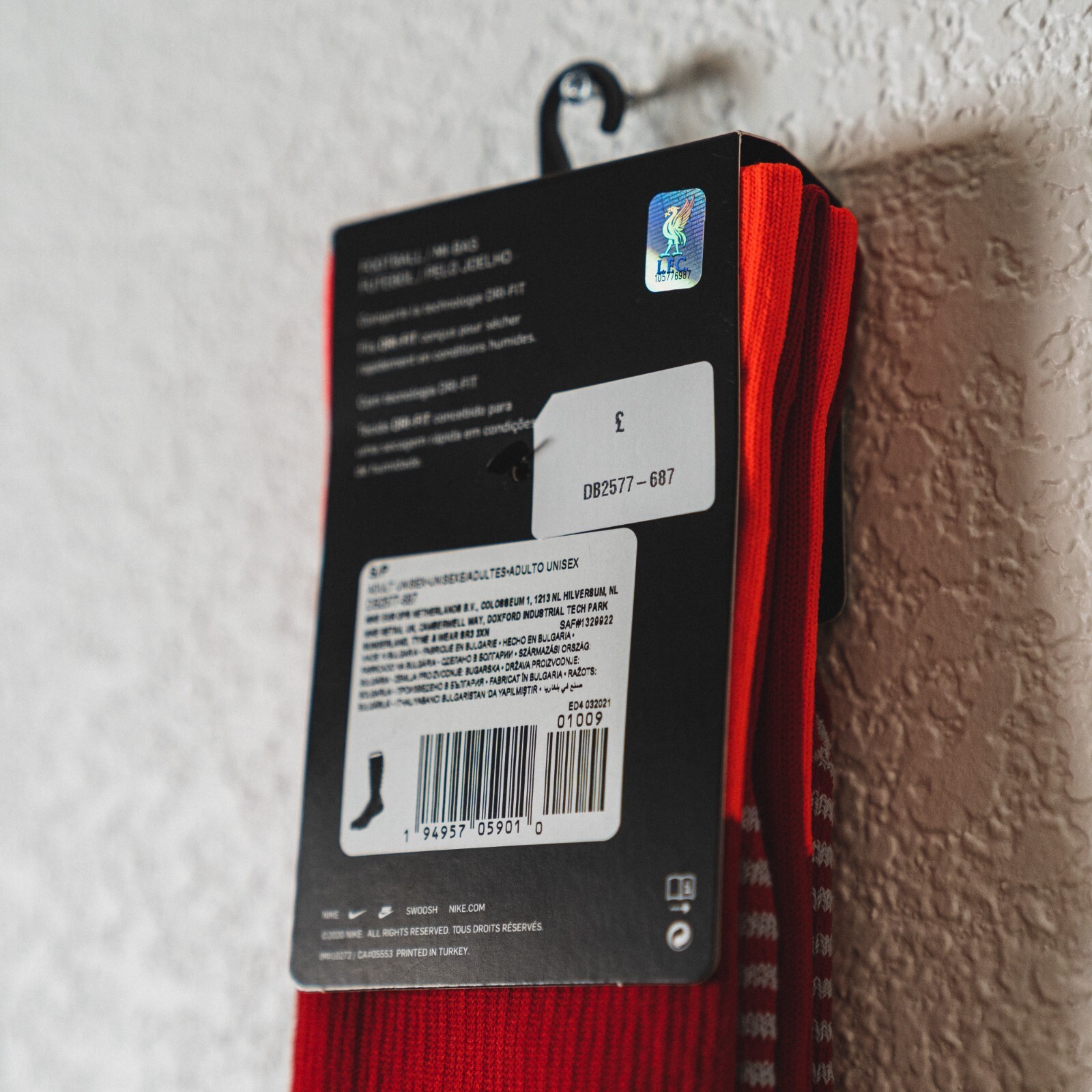 NWT NIKE STADIUM Vapor Dri-Fit Knee High Football Socks [Adult S, red/orange]