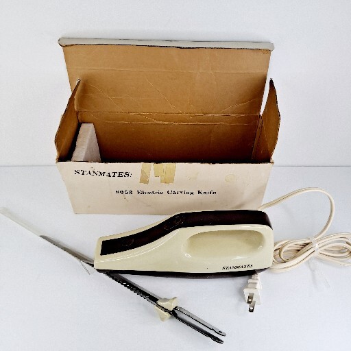 Vintage Stanmates 8053 Electric Carving Knife Model EK-100 With Box HK* TURNS ON