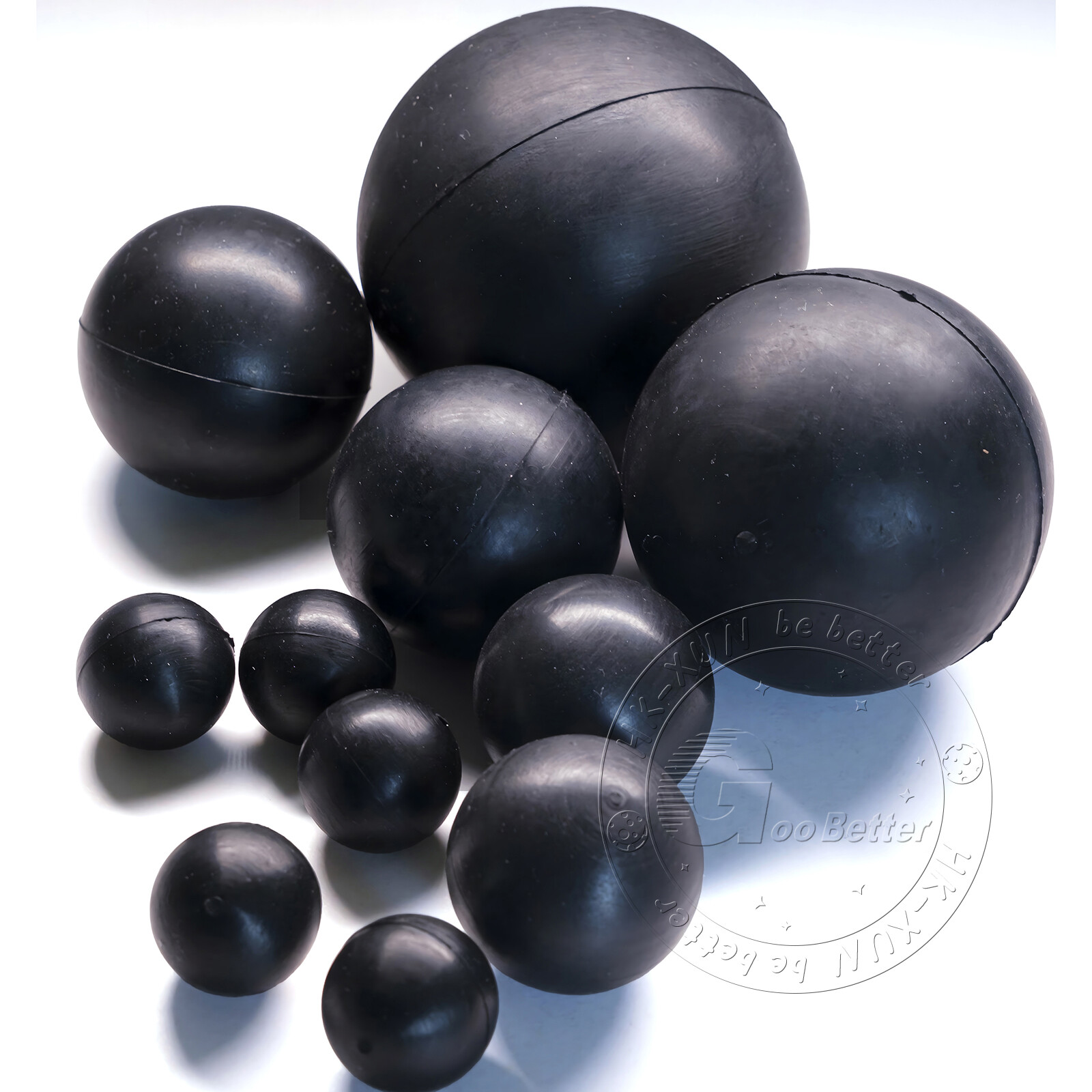 Black Round Solid Rubber Ball Bouncy Balls Training Ball Diameter 2mm to 100mm