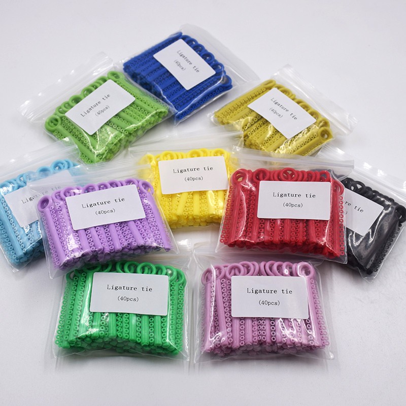 50 Packs Dental Orthodontic 36 Colors Elastic Braces Rubber Ligature Ties Bands