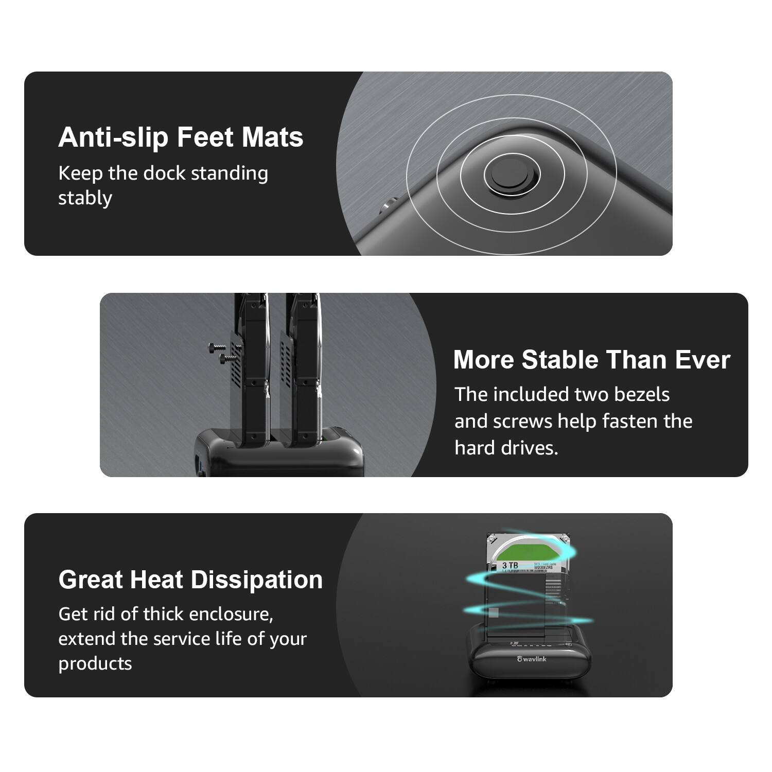 2.5/3.5" USB 3.0 Docking Station to SATA I/II/III Dual Bay External Hard Drive