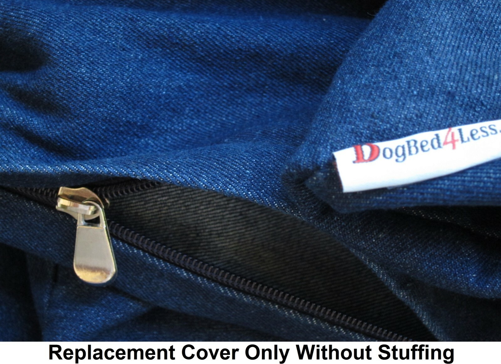 DENIM COVER + INTERNAL WATERPROOF DUVET CASE FOR DOG PET BED PILLOW SMALL LARGE